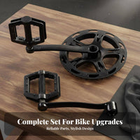 Mountain Bike Crankset Includes Chain Guard Triple Chain Loop Crankset 3 Speed Cycle Chainwheel High-Strength Carbon Steel