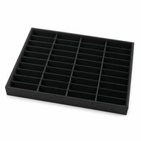 Black Jewelry Display Tray Brushed Jewelry Organizer Tray Rectangular Low-Profile for Showcase