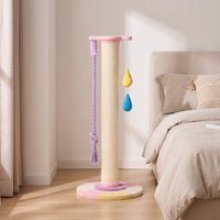 Sturdy Tall Cat Scratching Post Floor-Standing Cat Scratching Post with Toy Vertical Pet Supply Long-Lasting for Cats, Living Room