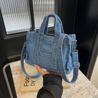 Travel Bag and Shoulder Bag for Casual Daily Use, Crossbody Bag for Women with Polyester Lining, Soft Canvas Bag and Denim Tote Bag, 1 Pack