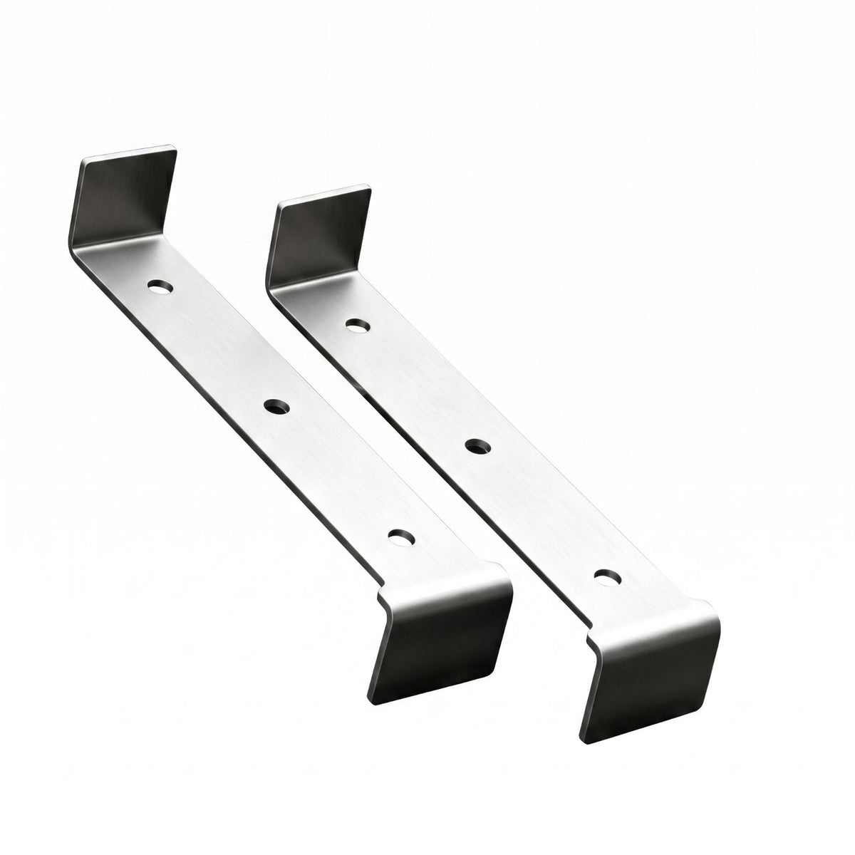 Mounting Holes Fishing Platform Extension Bracket 2.8 Mm Thick Stainless Steel Platform Bracket Bent Ends Stainless Steel Rod Holder Flat Metal