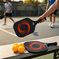 2 Pieces Fiberglass Pickleball Set with Balls 16mm Pickleball Paddles Textured Grip Rackets USAPA Approved for Adults, Beginners, Match Play, Training
