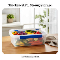 Easy to Clean Rectangular Plastic Box Long-Lasting Commercial Food Bin Multi-Purpose for Supermarket, Restaurant, Pantry