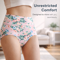 Women's High Waisted Knickers Multipack with Graphene Gusset, Postpartum Maternity Pants for Ladies Plus Size, Soft Milk Silk Acetate Fiber Material