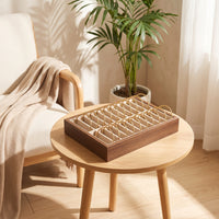 Bracelet Display Tray Walnut-Finish Bracelet Holder Padded for Dressing Table