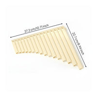 Pan Flute Smooth Mouthpiece 16 Note Flute Hand Tuned Pan Tubes for Students