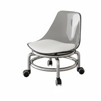 360-Degree Swivel Low Rolling Stool Back Support Low-Profile Caster Chair Floor Protection Mobile Seating Easy Installation for Office Workers, Salon Team, Living Room, Playroom, Workshop, Garage