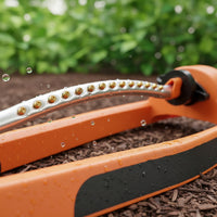 Oscillating Lawn Sprinkler 17 Nozzles Lawn Sprinkler Outdoor Watering Orange Plastic Body Yard Tool Easy to Use