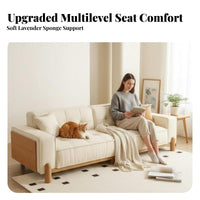 Tofu Block Sofa abrasionResistant Fabric plush Block Sofa Minimalist Design Living Room Seating for Pet Owners, Studio Flat, Lounge Area, study corner