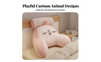 Soft Textile Bed Rest Lounger Ergonomic Design Sit up Support Cushion Breathable for Students, Young Adults, Bedroom, Dorm Room, Chair