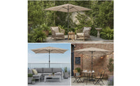 Rectangular Patio Umbrella Swivel Rectangular Outdoor Umbrella Adjustable for Garden, Balcony