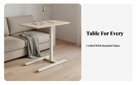 Mobile with Casters Height-Adjustable C-Shaped Overbed Table Tilting Tabletop Adjustable C-Shaped Table Tiltable Top Laptop Stand Low-Profile Base for Small Apartment Residents, Students, Distant Workers, Bedroom, Living Room, Home Office