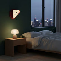 Side Bracket Corner Wall Clock Colored Hour Markers Double-Sided Wall Clock Rounded Face