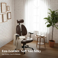 Ergonomic Design Highspine Managerial Chair Support Highspine Managerial Seat Genuine Leather Office Furniture Fully Adjustable for Managerials, Professionals, Students, Study Room