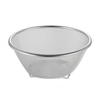 Rolled Rim Rice Washing Basket Wide Opening Fine Mesh Colander Narrow Base Stainless Steel Colander