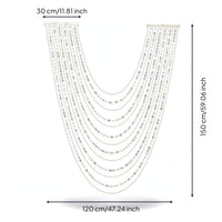 Acrylic Bead Chain Drape Decorative Beaded Curtain with Sequins Versatile Hanging Backdrop for Banquet