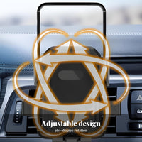 Automatic Clamping Weight-Activated Car Ph Single Mount 360° Rotation Air Vent Ph Single Holder Single-Handed Operation for Drivers