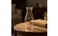 Clear Oil Lamp Chimney Replacement Glass Chimney with Beaded Rim Tapered Glassware Polished for Home Decor