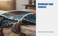 Ethnic Style Cape, Tibetan Travel Outfit, Knitted Shawl for Women, Boho Poncho, Outdoor Scarf