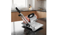 Evenly Cut Thin Slices Mutton Cutter Machine Coil-Assisted-Loaded Chilled Meat Cutter Adjustable Thickness Manual Meat Cutter Easy to Use for Hot Pot, Home