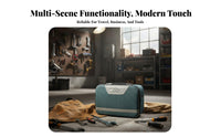 Reinforced Steel Frame Handheld Suitcase Waterproof Canvas Tool Case Wear-Resistant for Travelers, Men, Worksite, Weekend Getaways, Airports