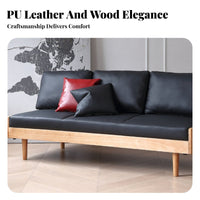 Italian design Armless 3-Seater Settee Luxury Feel Sofa Minimalist Design Couch Retro Aesthetic for Apartment Dwellers, Young Adults, Business Owners, Living Room, Office, Reception Area, Bedroom