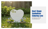Resin Heart-Shaped Pet Memorial Stone, Animal Tombstone, Outdoor Garden Decor, Custom Engraving, Dog Memorial Decoration