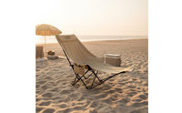 Foldable Portable High-Back Moon Chair Quick Setup Adjustable Beach Recliner Lightweight Reclining Camping Chair with Footrest Heavy Duty for Fishing, Picnic