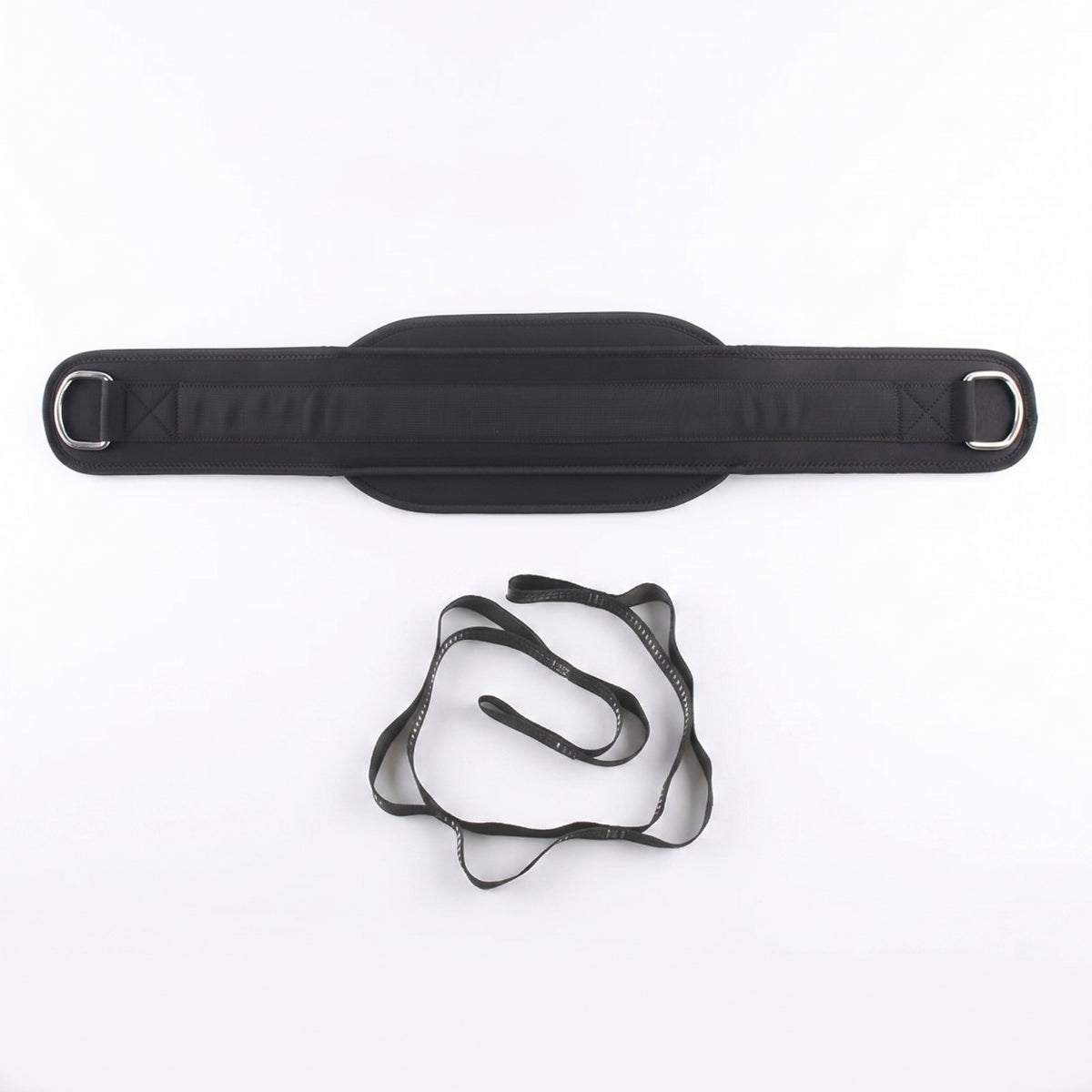 Padded Support Belt Hook-and-Loop Weightlifting Belt Metal D-Rings Sports Gear Reinforced Stitching for Weightlifters, Gym Users