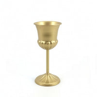 Gold-Colored Goblet Vase Slender Vase with Pedestal Flared Compote Bowl Golden for Receptions