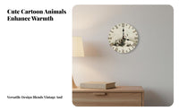 Non-Ticking Silent Wall Clock Quartz Movement Silent Analog Clock Battery Operated for Homeowners, Pet Owners, Living Room, Bedroom, Nursery