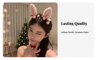 2 Pieces Christmas Hare Hair Fastener S Festive Hare Ear Hair Fastener S Soft Hare Ear Hairpins Cute Design Soft Sphere