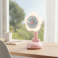 Desktop Fan with Night Light 5-Speed Desk Fan with Night Light Portable for Students, Bedside Table, Dorm Room