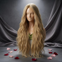 Breathable Cap 28 Inch Body Wave Hairpiece Adjustable Straps Heat Resistant Synthetic Hairpiece