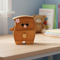 Wooden Mini Drawer Cabinet Space-Saving Cartoon Character Storage Box Desktop Drawer Organizer Great Gift Suggestion