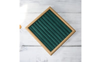 Band Display Tray with Grooves Grooved Jewelry Tray with Band Slots Padded for Jewelers, Collectors, Dressing Table, Boutique, Countertop