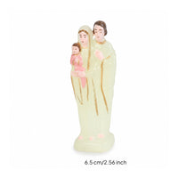 Glow-in-the-Dark Family Statue with Oval Base Luminous Family Figurine Devotional Decorative Statue Easy to Clean for Living Room, Bedside Table