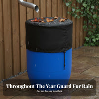 Rain Barrel Cover Water Resistant Water Storage Barrel Cover Dust-Resistant Garden Accessory for Gardeners, Eco-Conscious Individuals, Outdoor