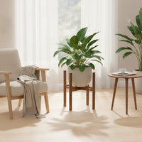 Plant Stand with Adjustable Width Expandable Wooden Plant Stand Pot Holder Modern Furniture Space-Saving for Home Decorators