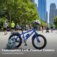 Student Transport Bike Long-Lasting Gender-Neutral Young Bike Transport Cycle High-Carbon Steel Frame Double Disc Brake Cycle