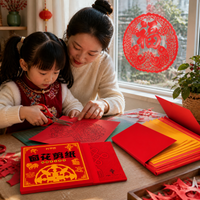 2026 Year of the Horse Chinese Paper-Cut Window Decals for Spring Festival Crafts