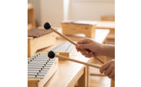 Slender Mallets with Wooden Shafts Straight Mallets with Flat Heads Long-Lasting Percussion Sticks Wear-Resistant for Marching Band