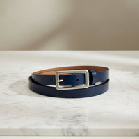 Adjustable Leather Belt with Rectangular Buckle Slim Skinny Leather Belt Dressy Formal for Women, Skirts