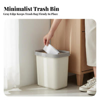 Slim Plastic Trash Bin Space-Saving Narrow Trash Can Pressure Collar Garbage Bin Minimalist Design Slim Garbage Container