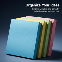 Self Repositionable Notes 76x76mm Colorful Pads 100 Sheets for Office Reminders Use Sticky