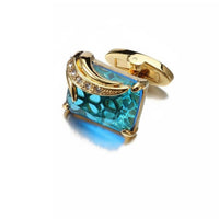 French Shirt Cufflinks Crystal Centerpiece Secure Fastening for Weddings