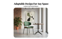 Soft and Comfortable Upholstered Shell-Back Chair High-Density Foam Cushion Dining Seat Ergonomic Support Home Furniture Anti-Slip Feet for Restaurant Owners, Interior Designers, Homeowners, Kitchen, Living Room, Bedroom, White Ice
