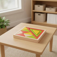Solid Wood Wooden Building Blocks Set Early Learning Geometric Shape Sorter for Preschoolers