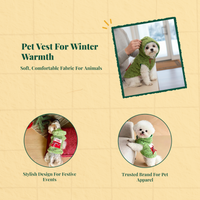Dog Clothes Warm Fleece Puppy Vest Christmas Soft