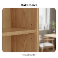 full Wood Construction Multi-Tier bookshelf Minimalist design interchangeable Shelving Unit Sturdy framework Storage Cabinet Glass Door Option for Book Lovers, Office Workers, Design aficionados, Study Room, Bedroom